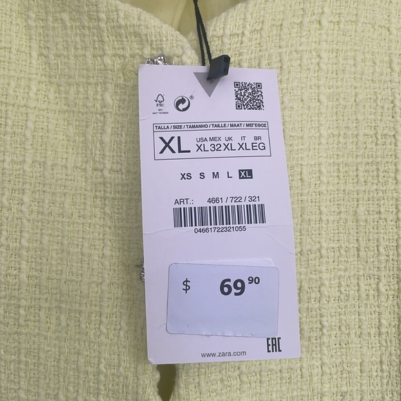 Cropped yellow Zara blazer - Picture 4 of 4